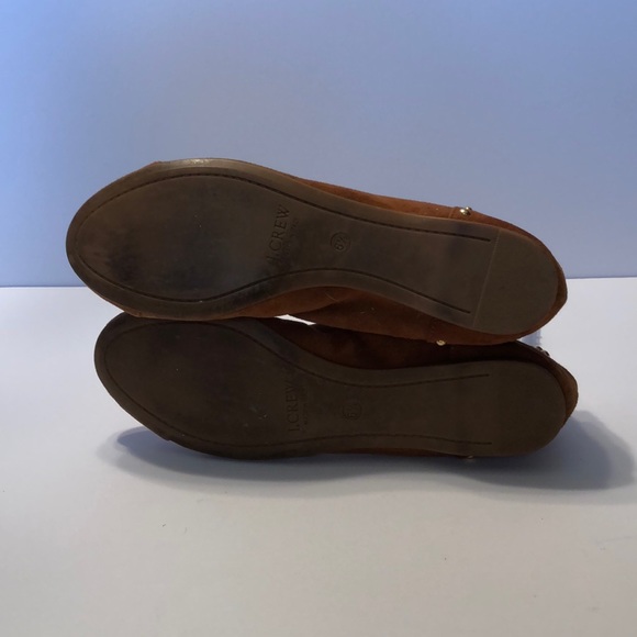 J. Crew Brown Studded Suede Ballet Flats 6.5 - Picture 4 of 5